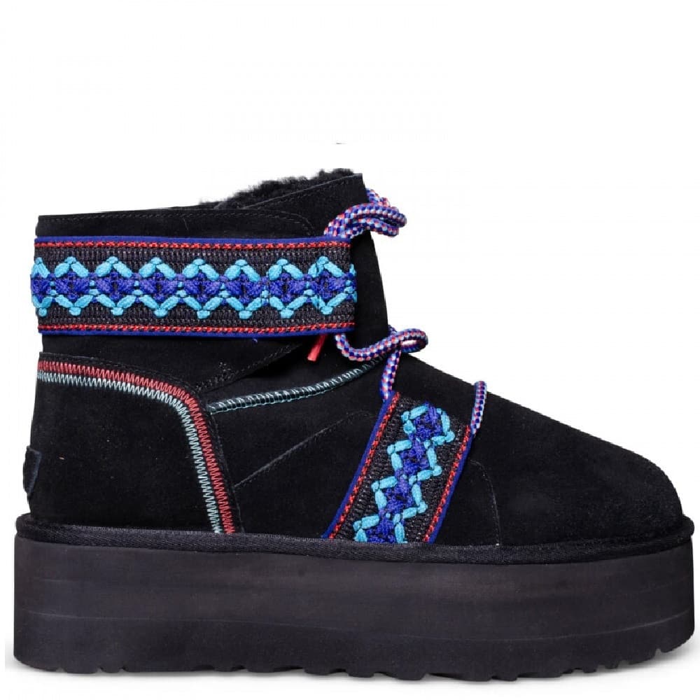 Classic Mini Braid Platform — Black