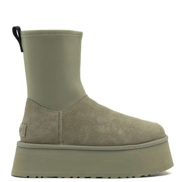 Classic Platform Dipper Boot — Khaki
