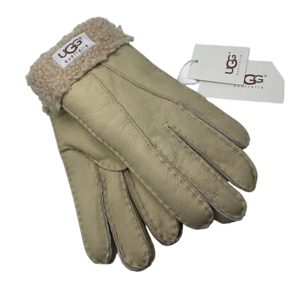 Женские перчатки UGG Glove Sand Leather — Sand Leather