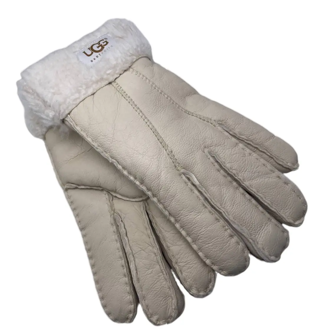 Женские перчатки UGG Glove Beige Leather — Beige Leather