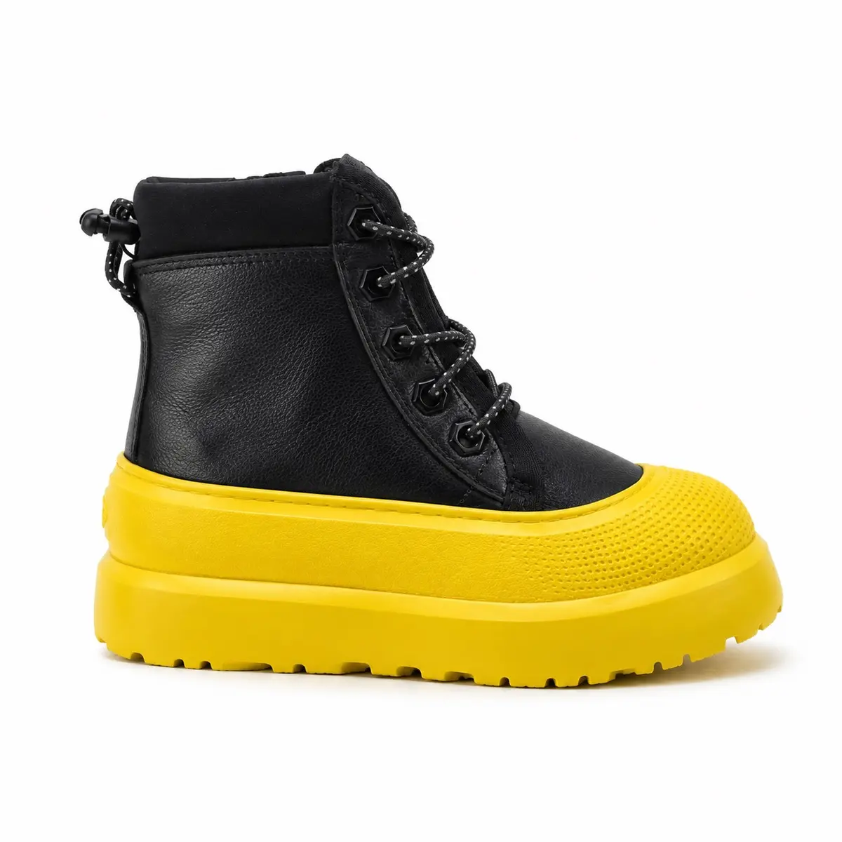 UGG Kids Neumel Hybrid — Black Leather/Yellow
