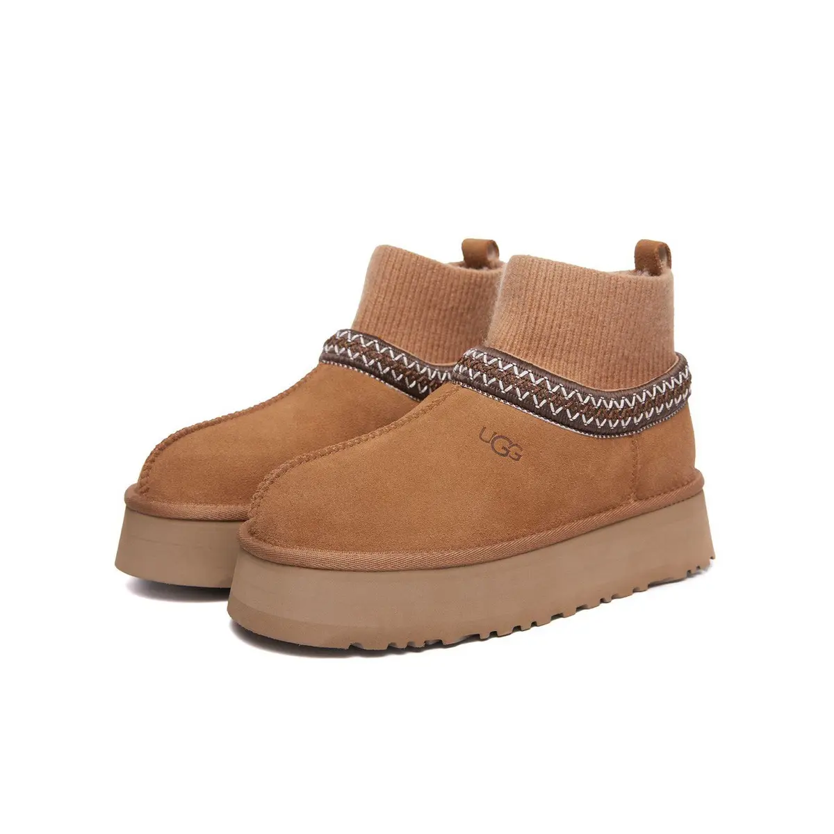 Tazz Platform Knit — Chestnut