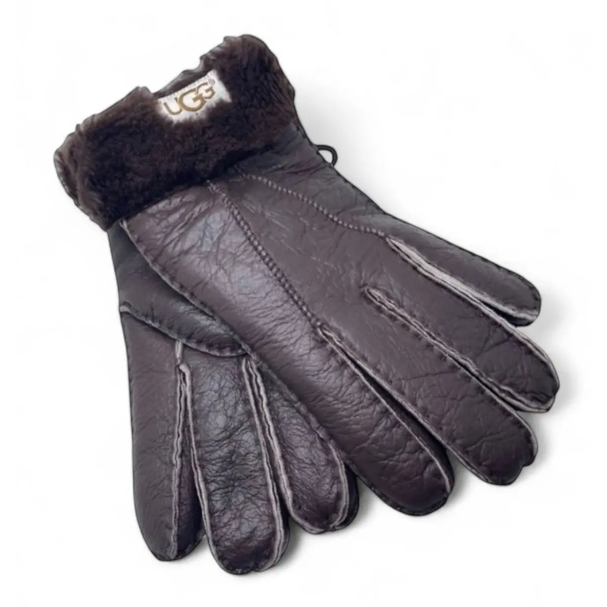 Мужские варежки UGG Glove Chocolate Leather — Chocolate Leather