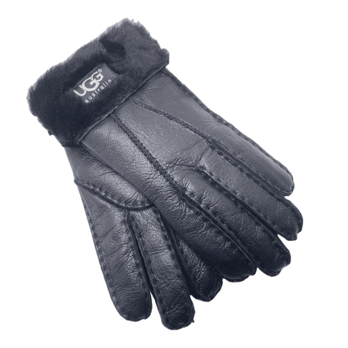 Женские перчатки UGG Glove Black Leather — Black Leather