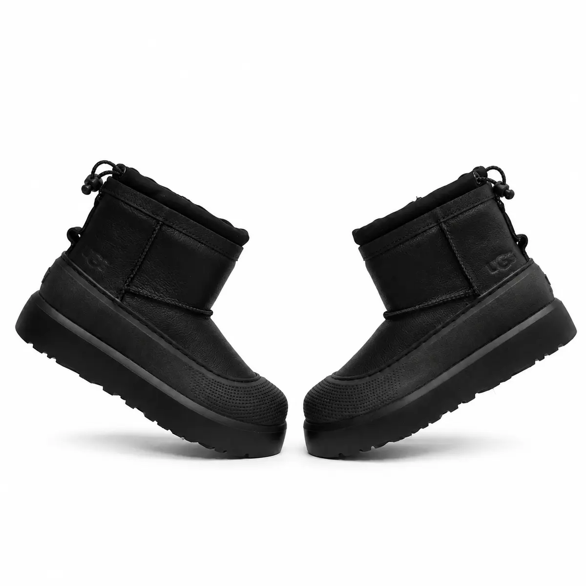 UGG Kids Mini Weather Hybrid — Black Leather