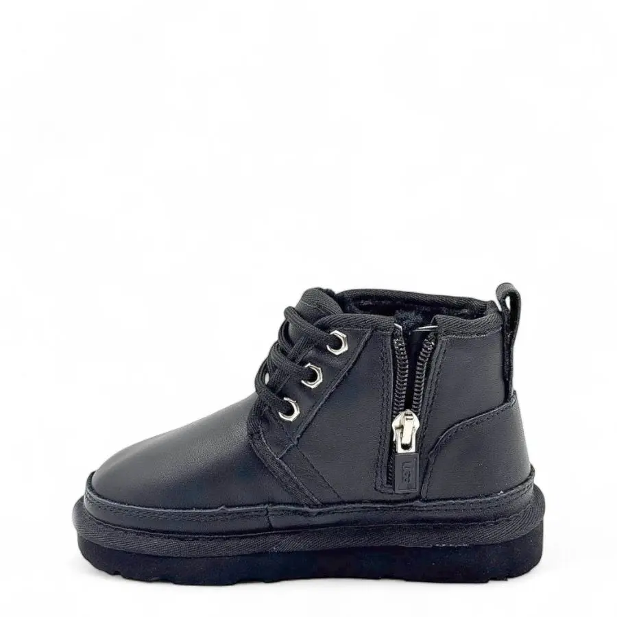 Kids Neumel II Zip — Leather Black