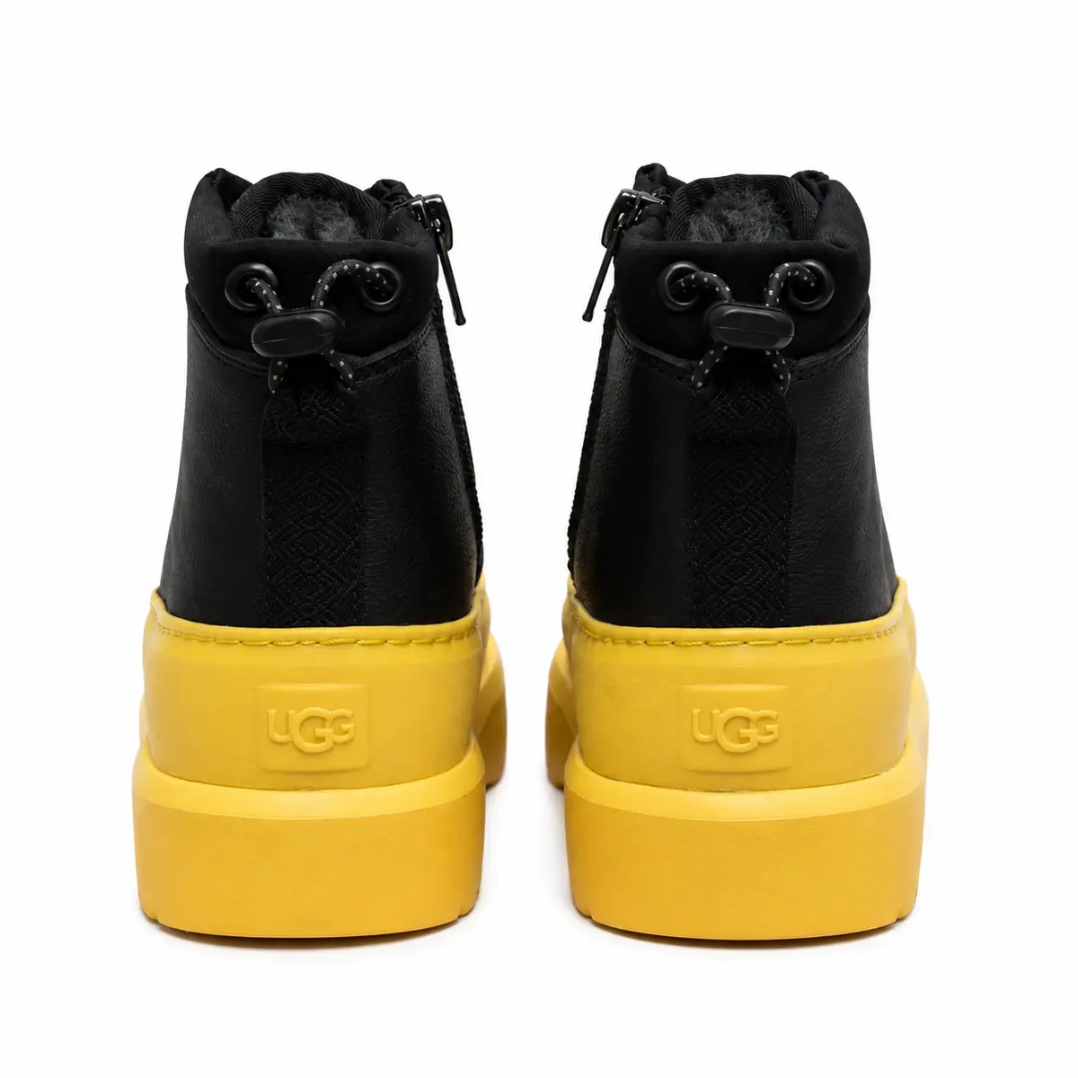 UGG Kids Neumel Hybrid — Black Leather/Yellow