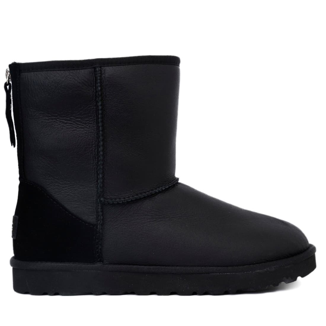 Мужские Short ZIP Black Leather — Black Leather