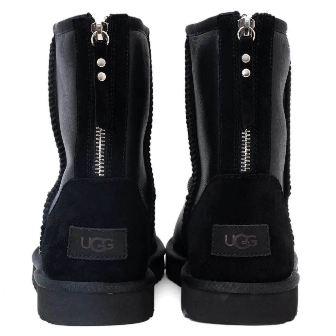 Мужские Short ZIP — Black Leather