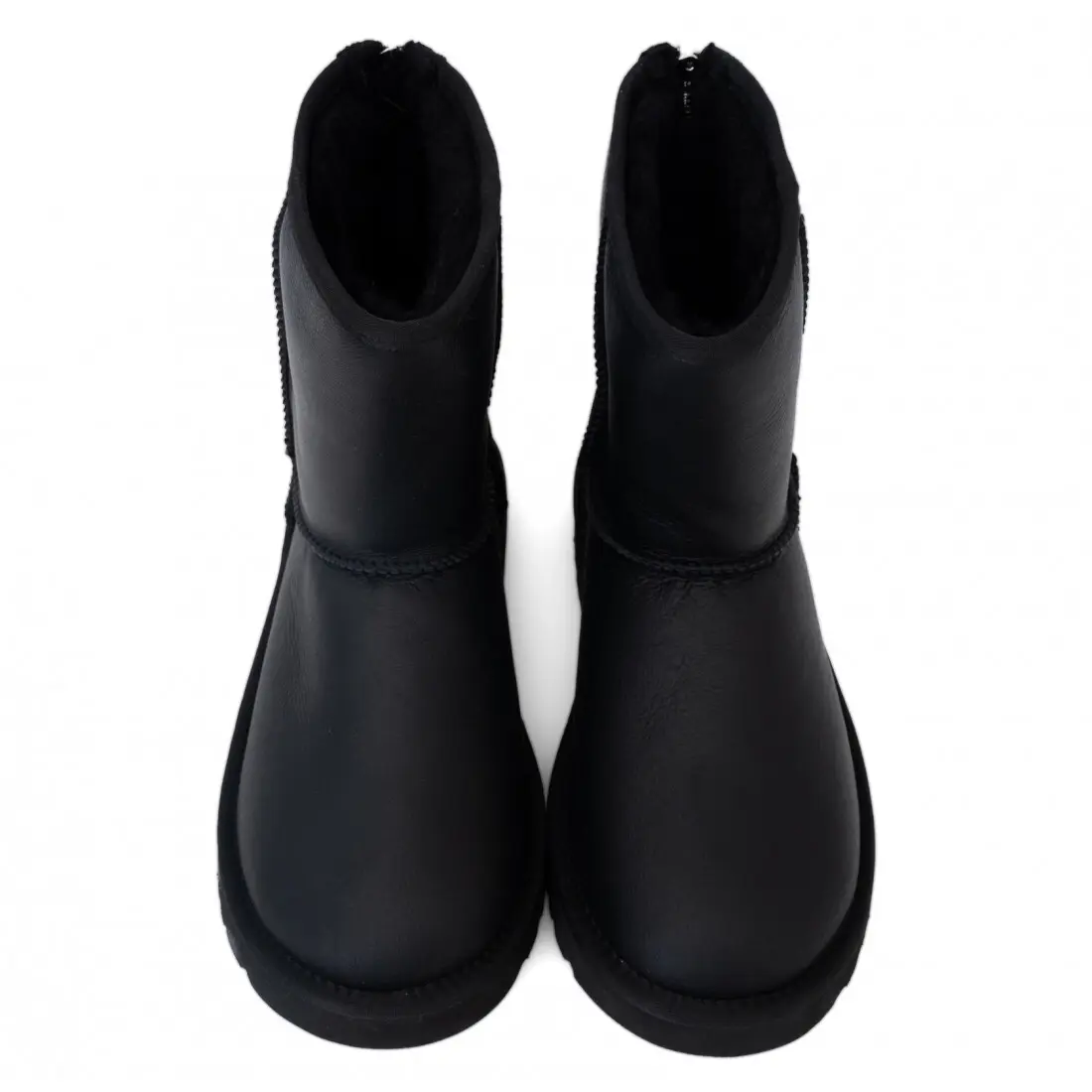 Мужские Short ZIP — Black Leather