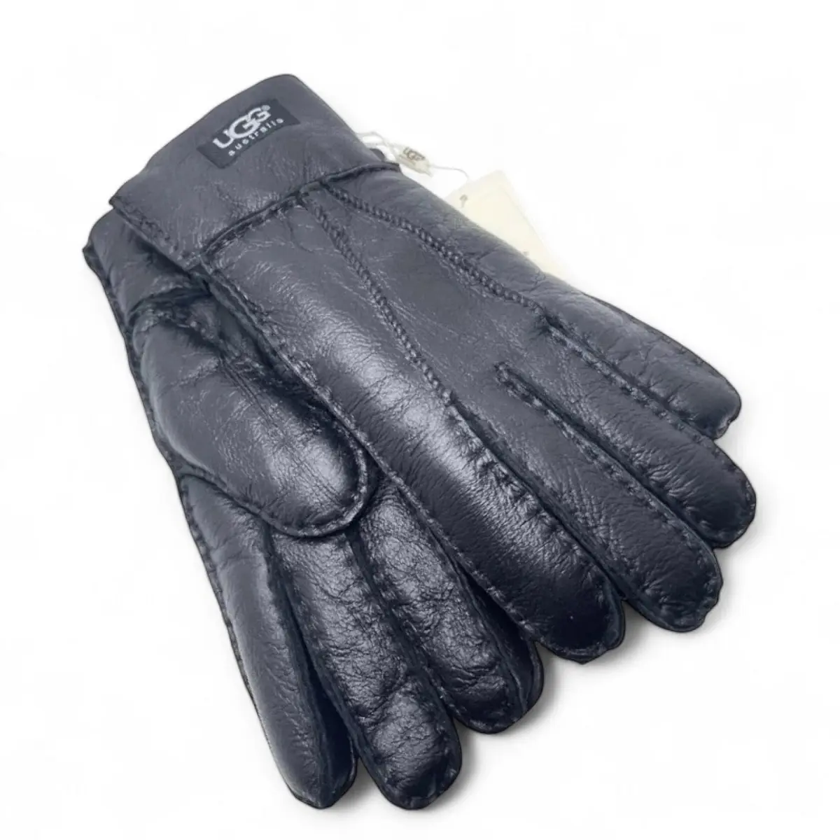 Женские перчатки UGG Glove Black Leather — Black Leather