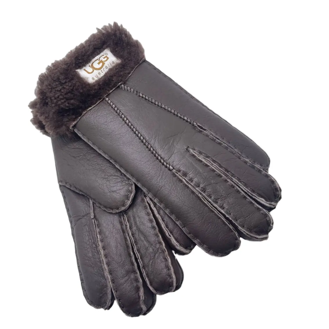 Женские перчатки UGG Glove Chocolate Leather — Chocolate Leather