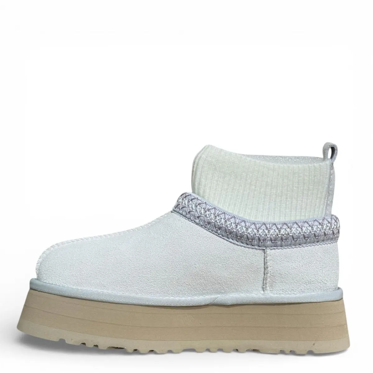 Tazz Platform Knit — White