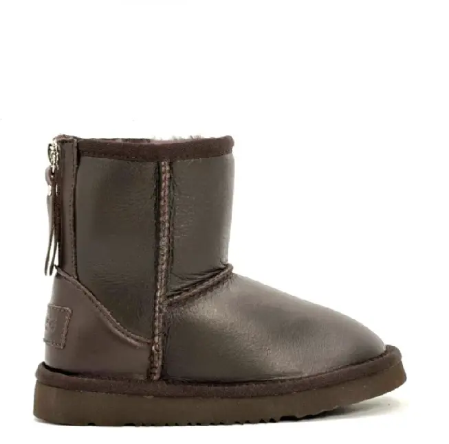 Kids Classic Short ZIP Chocolate Metallic — Chocolate Metallic